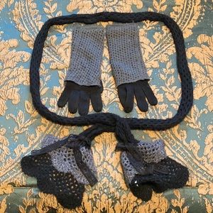 Vintage Y2K Candies Glove and Scarf Set